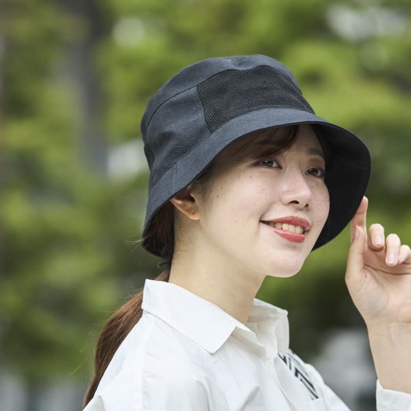 リネンメッシュクロッシェハット